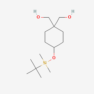 molecular formula C14H30O3Si B1442091 [4-(tert-Butyl-dimethyl-silanyloxy)-1-hydroxymethyl-cyclohexyl]-methanol CAS No. 1212021-19-6