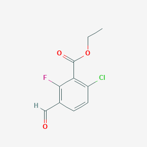 molecular formula C10H8ClFO3 B1442092 Ethyl 6-chloro-2-fluoro-3-formylbenzoate CAS No. 1294496-84-6