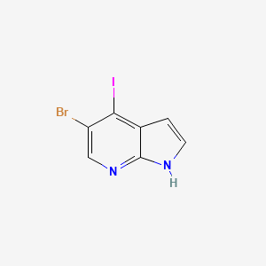 molecular formula C7H4BrIN2 B1442097 5-Bromo-4-iodo-1H-pyrrolo[2,3-b]pyridine CAS No. 1092580-04-5