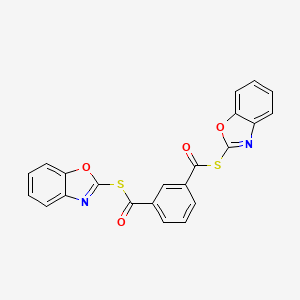 molecular formula C22H12N2O4S2 B14420992 S~1~,S~3~-Bis[(1,3-benzoxazol-2-yl)] benzene-1,3-dicarbothioate CAS No. 80292-80-4
