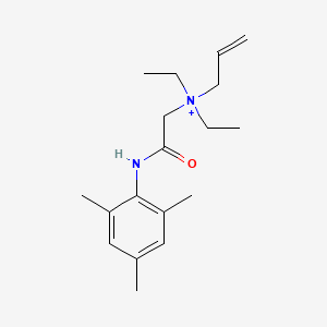 molecular formula C18H29N2O+ B14421016 Ammonium, allyldiethyl(((2,4,6-trimethylphenyl)carbamoyl)methyl)- CAS No. 84213-91-2