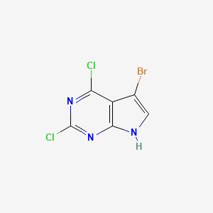 molecular formula C6H2BrCl2N3 B1442113 5-Bromo-2,4-dichloro-7H-pyrrolo[2,3-d]pyrimidine CAS No. 900789-14-2