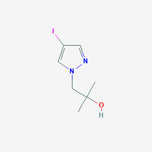 molecular formula C7H11IN2O B1442119 1-(4-iodo-1H-pyrazol-1-yl)-2-methylpropan-2-ol CAS No. 1298032-45-7