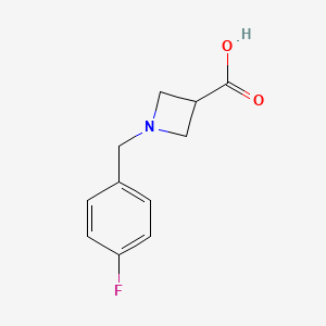 molecular formula C11H12FNO2 B1442120 1-[(4-Fluorophenyl)methyl]azetidine-3-carboxylic acid CAS No. 1127402-43-0