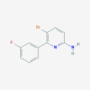 5-Bromo-6-(3-fluorophenyl)pyridin-2-amine