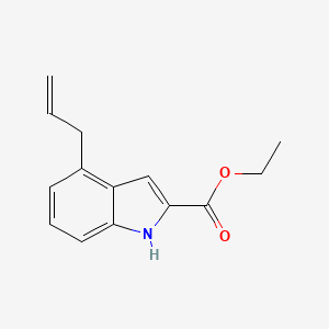 molecular formula C14H15NO2 B14421212 Ethyl 4-(prop-2-en-1-yl)-1H-indole-2-carboxylate CAS No. 86051-62-9