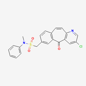 molecular formula C22H17ClN2O3S B1442122 1-(3-Chloro-5-oxo-5H-benzo[4,5]cyclohepta[1,2-b]-pyridin-7-yl)-N-methyl-N-phenylmethanesulfonamide CAS No. 1001915-86-1