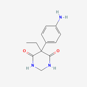 molecular formula C12H15N3O2 B14421245 5-(4-Aminophenyl)-5-ethyldihydropyrimidine-4,6(1H,5H)-dione CAS No. 82169-60-6