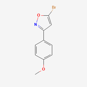 molecular formula C10H8BrNO2 B1442126 5-Bromo-3-(4-methoxyphenyl)-1,2-oxazole CAS No. 51726-00-2
