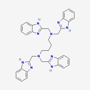 molecular formula C36H36N10 B14421309 N~1~,N~1~,N~4~,N~4~-Tetrakis[(1H-benzimidazol-2-yl)methyl]butane-1,4-diamine CAS No. 83144-87-0