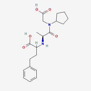molecular formula C20H28N2O5 B14421326 N-(1-Carboxy-3-phenylpropyl)-L-alanyl-N-cyclopentylglycine CAS No. 84126-66-9