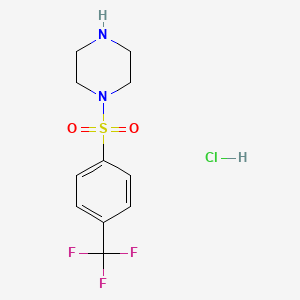 molecular formula C11H14ClF3N2O2S B1442134 1-(4-Trifluoromethyl-benzenesulfonyl)-piperazine hydrochloride CAS No. 793679-07-9