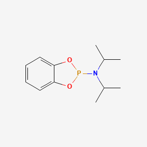 molecular formula C12H18NO2P B14421363 N,N-Di(propan-2-yl)-2H-1,3,2-benzodioxaphosphol-2-amine CAS No. 85841-51-6