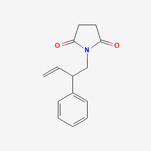 molecular formula C14H15NO2 B14421371 1-(2-Phenylbut-3-en-1-yl)pyrrolidine-2,5-dione CAS No. 86896-51-7