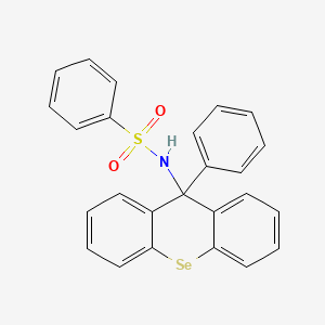 molecular formula C25H19NO2SSe B14421386 N-(9-Phenyl-9H-selenoxanthen-9-YL)benzenesulfonamide CAS No. 82238-30-0