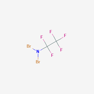 molecular formula C2Br2F5N B14421400 N-Bromo-N-(pentafluoroethyl)hypobromous amide (non-preferred name) CAS No. 83696-32-6