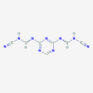 molecular formula C7H5N9 B14421404 N',N'''-1,3,5-Triazine-2,4-diylbis(N-cyanomethanimidamide) CAS No. 82679-23-0
