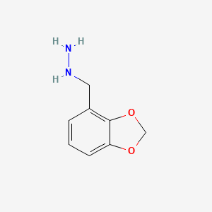molecular formula C8H10N2O2 B1442142 Benzo[1,3]dioxol-4-ylmethyl-hydrazine CAS No. 887593-39-7