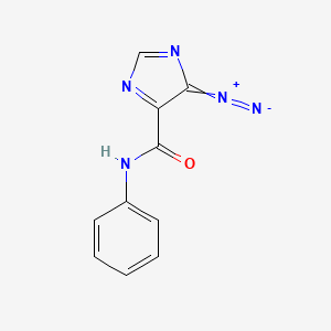 molecular formula C10H7N5O B14421427 Anilino(5-diazonio-4H-imidazol-4-ylidene)methanolate CAS No. 81890-06-4
