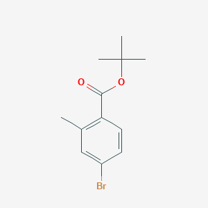 molecular formula C12H15BrO2 B1442145 Tert-butyl 4-bromo-2-methylbenzoate CAS No. 445003-37-2