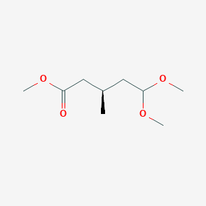 molecular formula C9H18O4 B14421460 methyl (3R)-5,5-dimethoxy-3-methylpentanoate CAS No. 82538-51-0