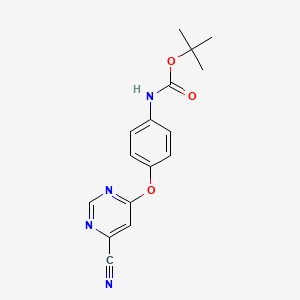 tert-Butyl (4-((6-cyanopyrimidin-4-yl)oxy)phenyl)carbamate
