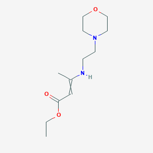 molecular formula C12H22N2O3 B14421496 Ethyl 3-{[2-(morpholin-4-YL)ethyl]amino}but-2-enoate CAS No. 87217-24-1