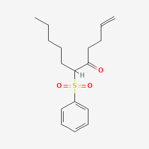 molecular formula C17H24O3S B14421532 6-(Benzenesulfonyl)undec-1-EN-5-one CAS No. 80945-32-0