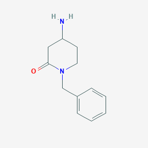 molecular formula C12H16N2O B1442157 4-Amino-1-benzylpiperidin-2-one CAS No. 1315495-55-6
