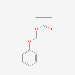 molecular formula C12H16O3 B14421601 Propanoic acid, 2,2-dimethyl-, phenoxymethyl ester CAS No. 82212-47-3