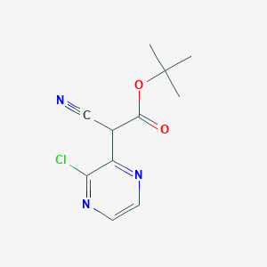 molecular formula C11H12ClN3O2 B1442163 Tert-butyl 2-(3-chloropyrazin-2-YL)-2-cyanoacetate CAS No. 1260893-25-1