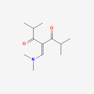 molecular formula C12H21NO2 B14421672 4-[(Dimethylamino)methylidene]-2,6-dimethylheptane-3,5-dione CAS No. 85302-03-0
