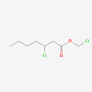 molecular formula C8H14Cl2O2 B14421678 Chloromethyl 3-chloroheptanoate CAS No. 80418-59-3