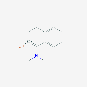 molecular formula C12H14LiN B14421747 lithium;N,N-dimethyl-3,4-dihydro-2H-naphthalen-2-id-1-amine CAS No. 85429-37-4