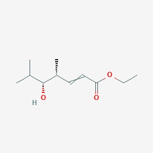 molecular formula C11H20O3 B14421794 Ethyl (4R,5R)-5-hydroxy-4,6-dimethylhept-2-enoate CAS No. 82290-72-0