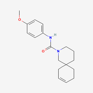 molecular formula C18H24N2O2 B14421813 N-(4-Methoxyphenyl)-2-azaspiro[5.5]undec-8-ene-2-carboxamide CAS No. 85675-19-0