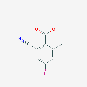molecular formula C10H8FNO2 B1442182 Methyl 2-cyano-4-fluoro-6-methylbenzoate CAS No. 877151-43-4