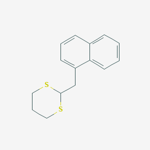 molecular formula C15H16S2 B14421875 2-[(Naphthalen-1-yl)methyl]-1,3-dithiane CAS No. 83313-28-4