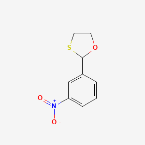 molecular formula C9H9NO3S B14421916 1,3-Oxathiolane, 2-(3-nitrophenyl)- CAS No. 85692-69-9
