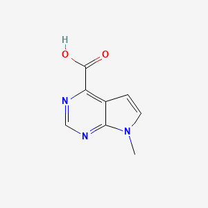 molecular formula C8H7N3O2 B1442192 7-Methyl-7H-pyrrolo[2,3-D]pyrimidine-4-carboxylic acid CAS No. 1095822-19-7