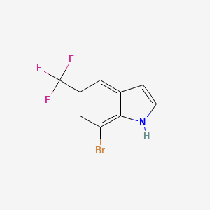 molecular formula C9H5BrF3N B1442193 7-Bromo-5-(trifluoromethyl)-1H-indole CAS No. 875306-23-3