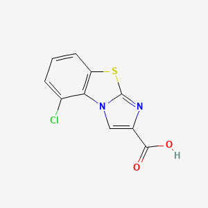 molecular formula C10H5ClN2O2S B14421931 Imidazo(2,1-b)benzothiazole-2-carboxylic acid, 5-chloro- CAS No. 80353-99-7