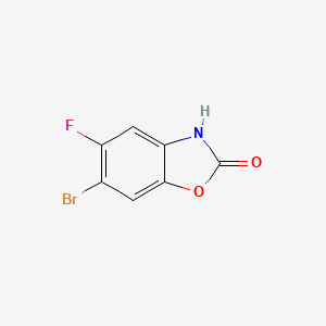 molecular formula C7H3BrFNO2 B1442196 6-Bromo-5-fluoro-2,3-dihydro-1,3-benzoxazol-2-one CAS No. 944805-23-6