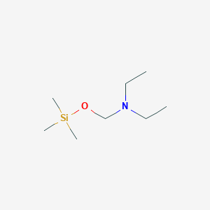 molecular formula C8H21NOSi B14421961 N-Ethyl-N-{[(trimethylsilyl)oxy]methyl}ethanamine CAS No. 80202-61-5