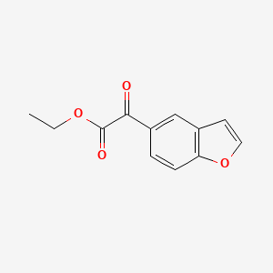 molecular formula C12H10O4 B1442197 Benzofuran-5-yl-oxoacetic acid ethyl ester CAS No. 79002-37-2