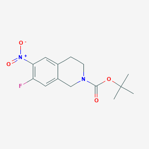 molecular formula C14H17FN2O4 B1442198 tert-Butyl 7-fluoro-6-nitro-3,4-dihydroisoquinoline-2(1H)-carboxylate CAS No. 912846-67-4