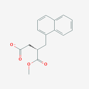 molecular formula C16H15O4- B144220 (3S)-4-methoxy-3-(naphthalen-1-ylmethyl)-4-oxobutanoate CAS No. 130693-96-8