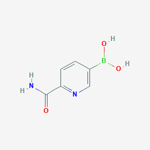 molecular formula C6H7BN2O3 B1442201 (6-氨基甲酰基吡啶-3-基)硼酸 CAS No. 1164100-82-6