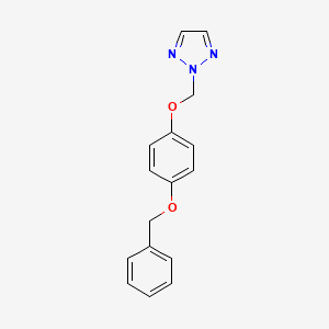 molecular formula C16H15N3O2 B14422062 2-{[4-(Benzyloxy)phenoxy]methyl}-2H-1,2,3-triazole CAS No. 80199-97-9