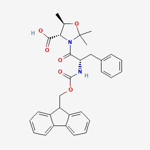 molecular formula C31H32N2O6 B1442211 Fmoc-Phe-Thr(psi(Me,Me)pro)-OH CAS No. 1196703-48-6